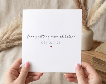 Tarjeta "Casarse más tarde" - Tarjeta para el día de la boda - Tarjeta de esposo a esposa - Tarjeta de esposa a esposo - Novia y novio - C2142