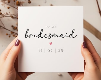 Tarjeta para mi dama de honor - Tarjeta de dama de honor - Tarjetas de boda - C2049