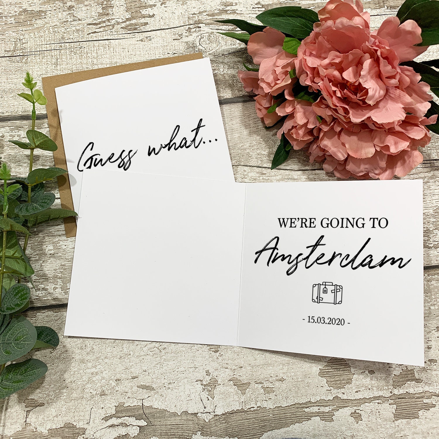 Personalised Surprise Holiday Reveal Card Weekend Break Etsy