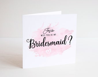 Personalised Will You Be My... Card  - Be My Bridesmaid Card - Be My Maid Of Honour Card