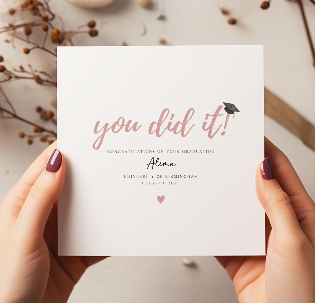Personalised Graduation Card – Custom Name University Card – You Did It ...