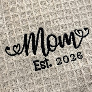 Embroidered Waffle Blanket, Custom Name Throw, Personalized Mom Gift image 13
