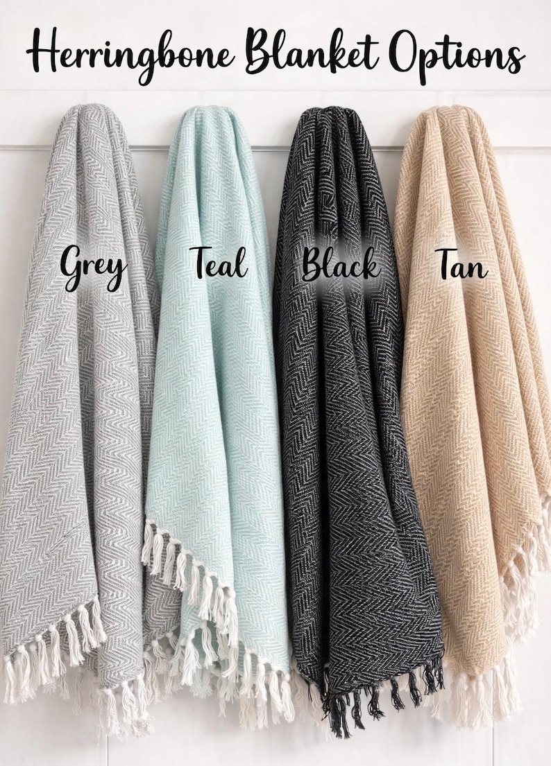 Embroidered Waffle Blanket, Custom Name Throw, Personalized Mom Gift image 6