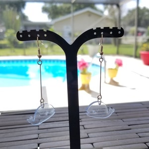 Dangle Earring Light Blue Whales