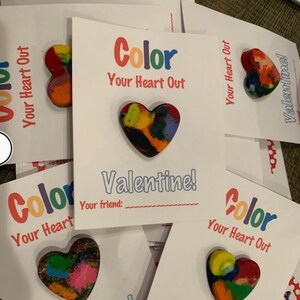 Recycled Heart Crayons – Kids Valentine Card Set (Set of 6) bild 7