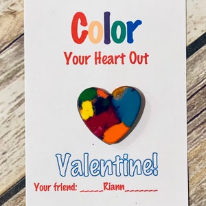 Recycled Heart Crayons – Kids Valentine Card Set (Set of 6) bild 8