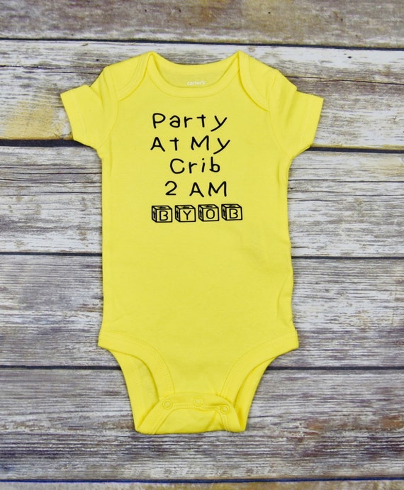 party at my crib onesie
