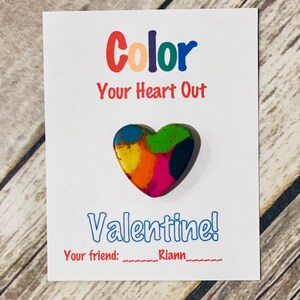 Recycled Heart Crayons – Kids Valentine Card Set (Set of 6) bild 6