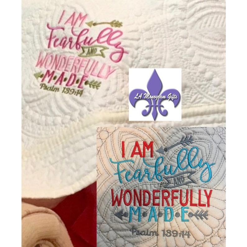 Baby Blanket Christening Gift Baby Shower Gift Personalized 100/% Cotton White Crib Quilt with Colored Trim