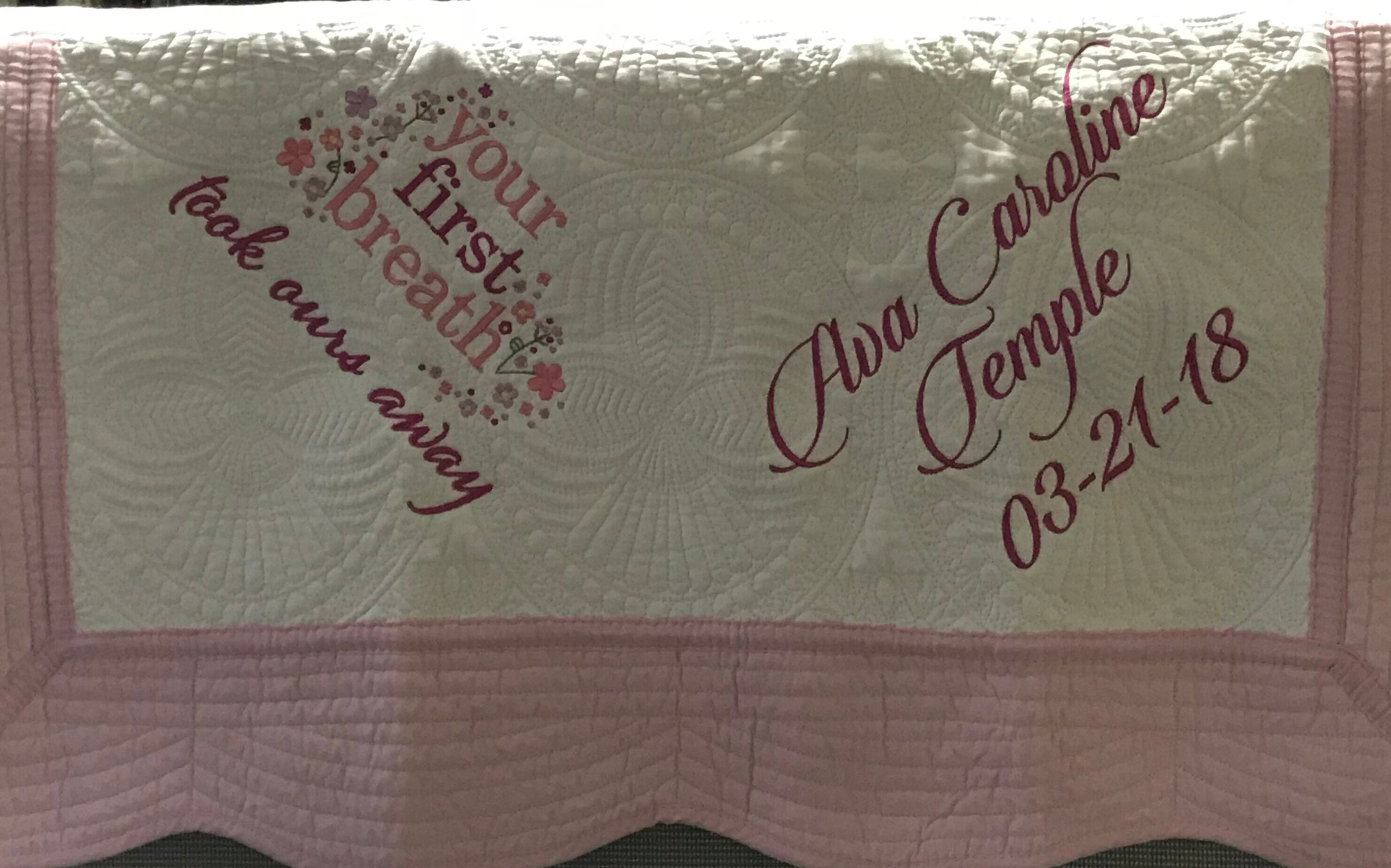 Personalized 100 Cotton Crib Quilt Etsy