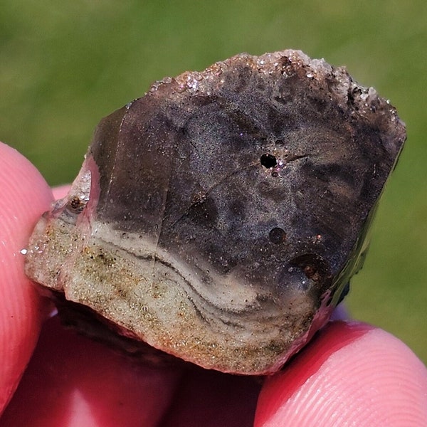 Purple Green Slag Glass w Copper, Historic 1870s Iron Ore Smelting, Great Lake Superior U.P. Michigan 9g Rough Unpolished Manmade By-Product