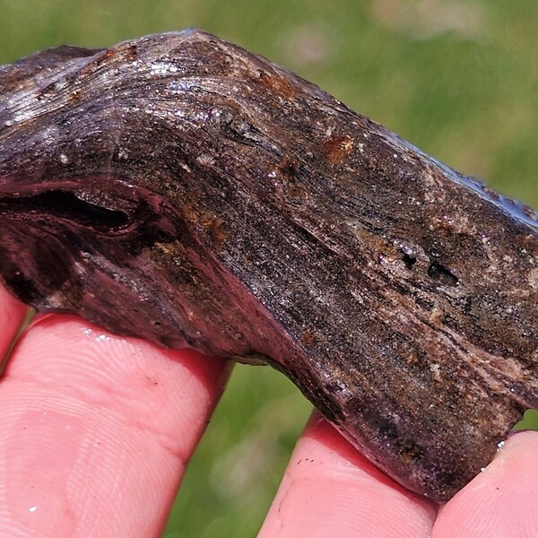 Purple Slag Glass, Historic 1870s Iron Ore Smelting, Great Lake Superior Upper Peninsula Michigan 31g Rough Unpolished Manmade By-Product