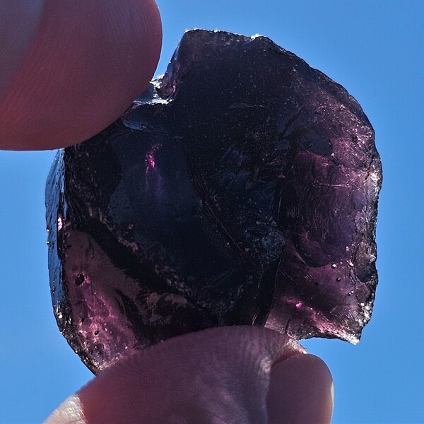 Purple Slag Glass, Historic 1870s Iron Ore Smelting, Great Lake Superior Upper Peninsula Michigan 11g Rough Unpolished Manmade By-Product