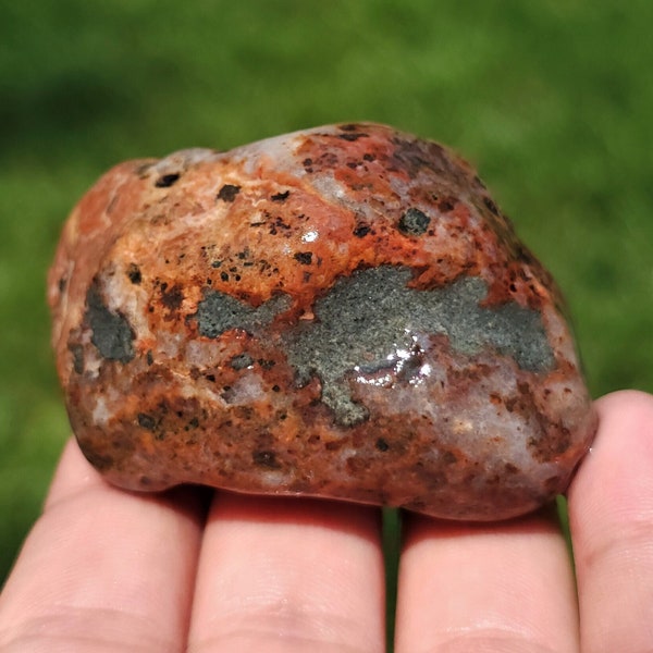 Serpentinized Peridotite Basalt, Chlorite, Quartz Agate-Chalcedony 91g Rare Precambrian Great Lake Superior Michigan Raw Natural Unpolished