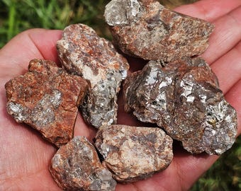 Pegmatite Granite Rock, Pegmatite with Muscovite Mica & Quartz, Precambrian U.P. Michigan Rock, 8-47g, Raw Natural Unpolished