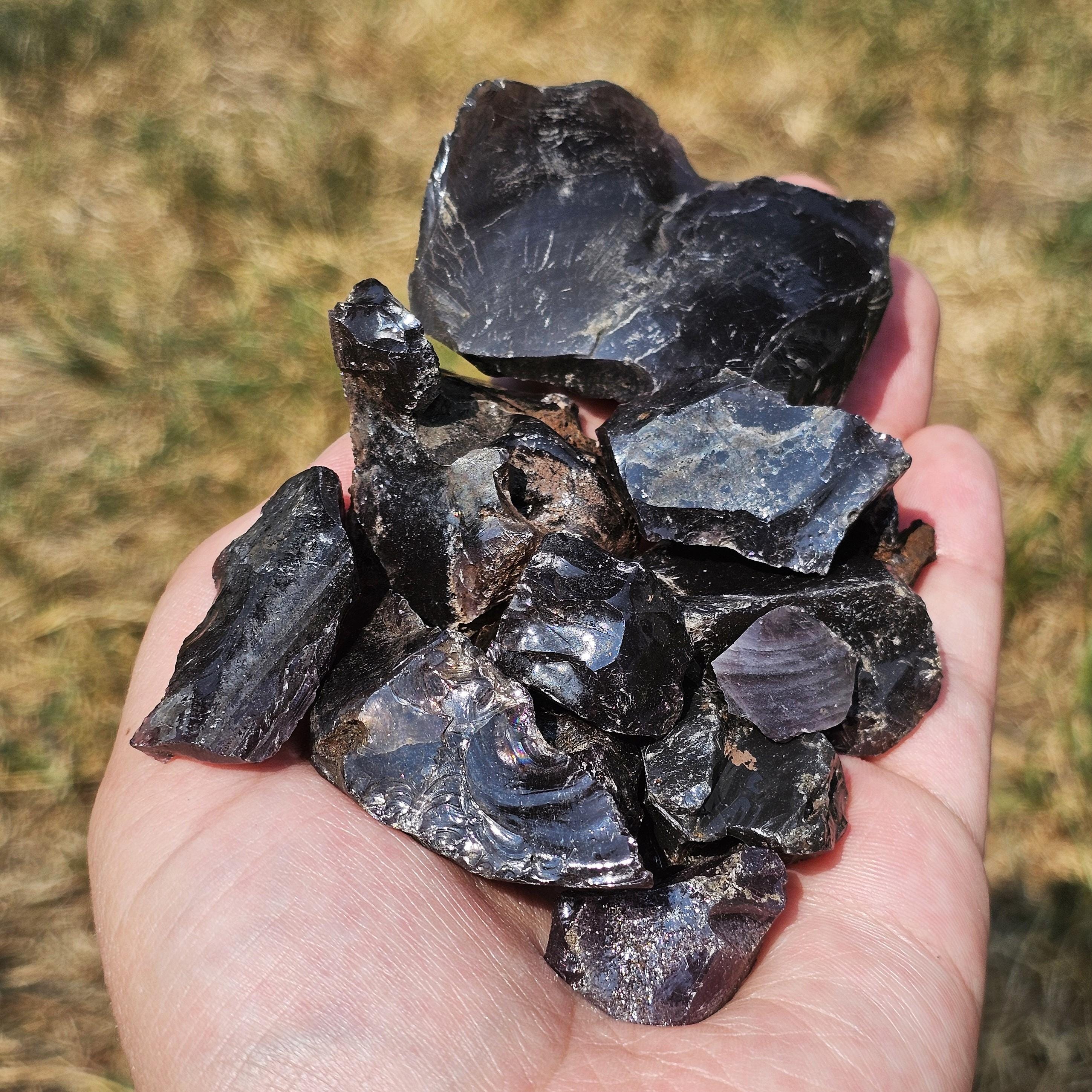 Purple Slag Glass, Historic 1870s Iron Ore Smelting, Fluorescent