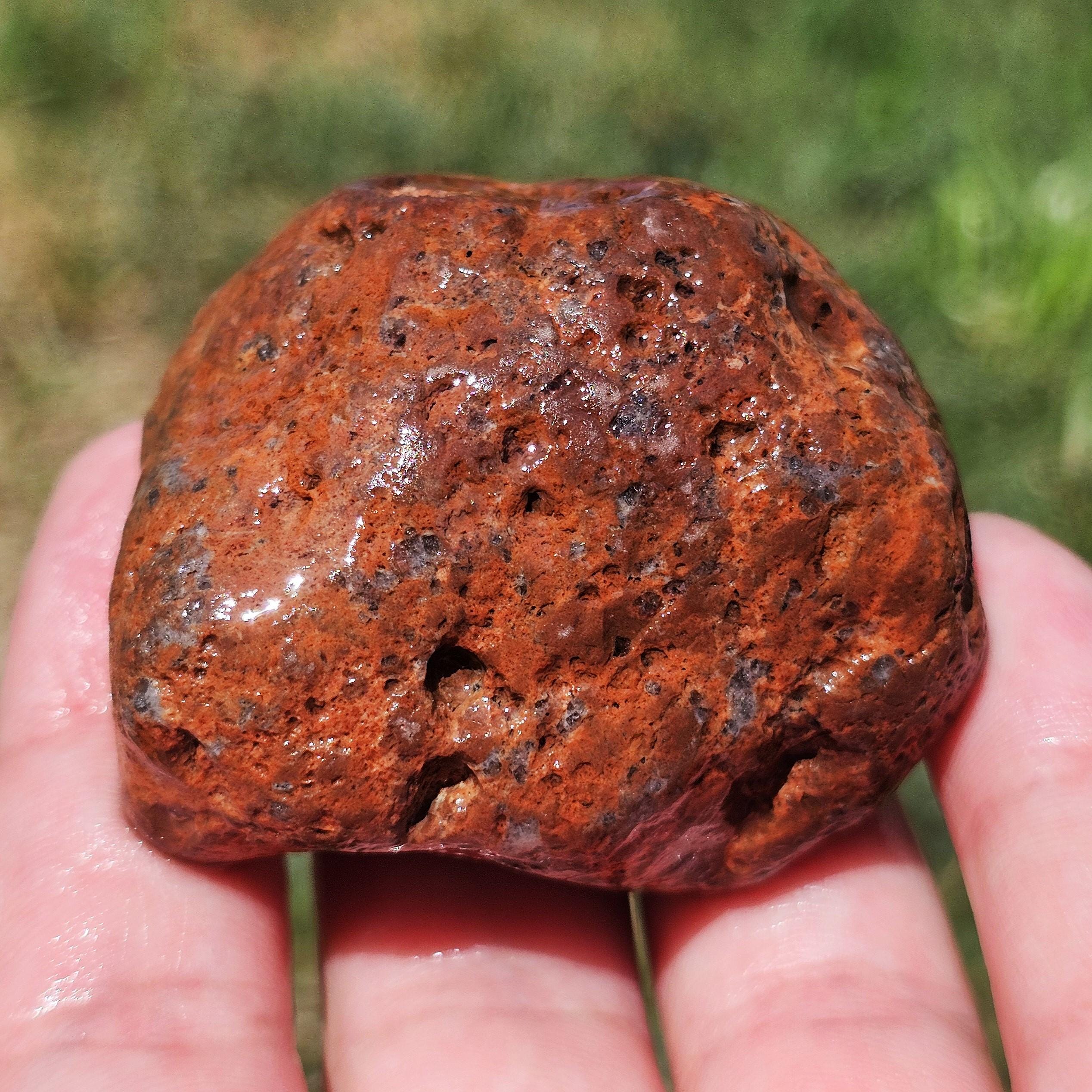美しい流紋岩 気孔流紋岩、斑状流紋岩、火山岩、長石、石英斑晶、ミシガン湖、94g