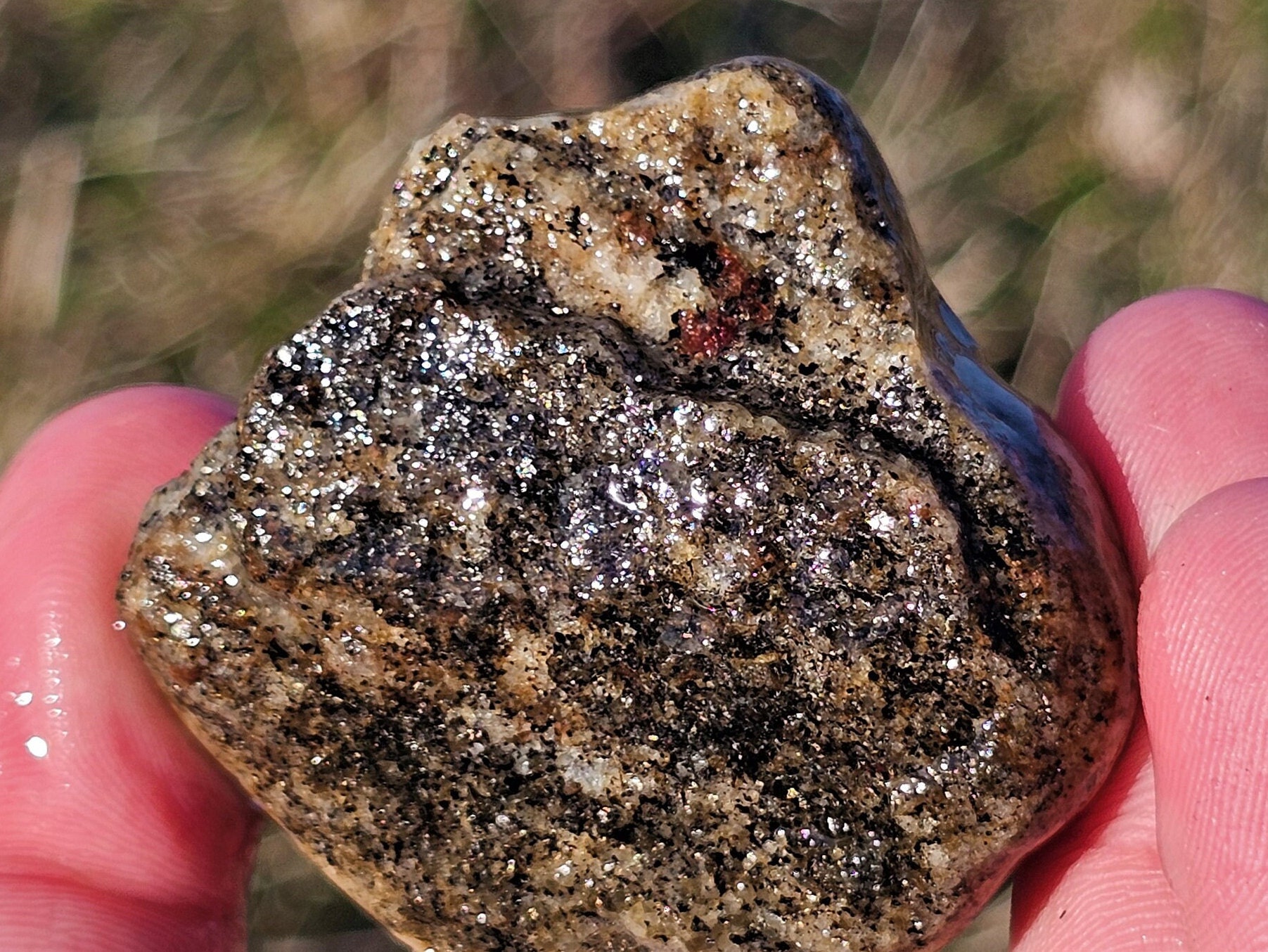 ぐんぐん岩 1㎏です。 縞状片麻岩、片岩、変成花崗岩、黒雲母、ミシガン州スペリオル湖の岩石