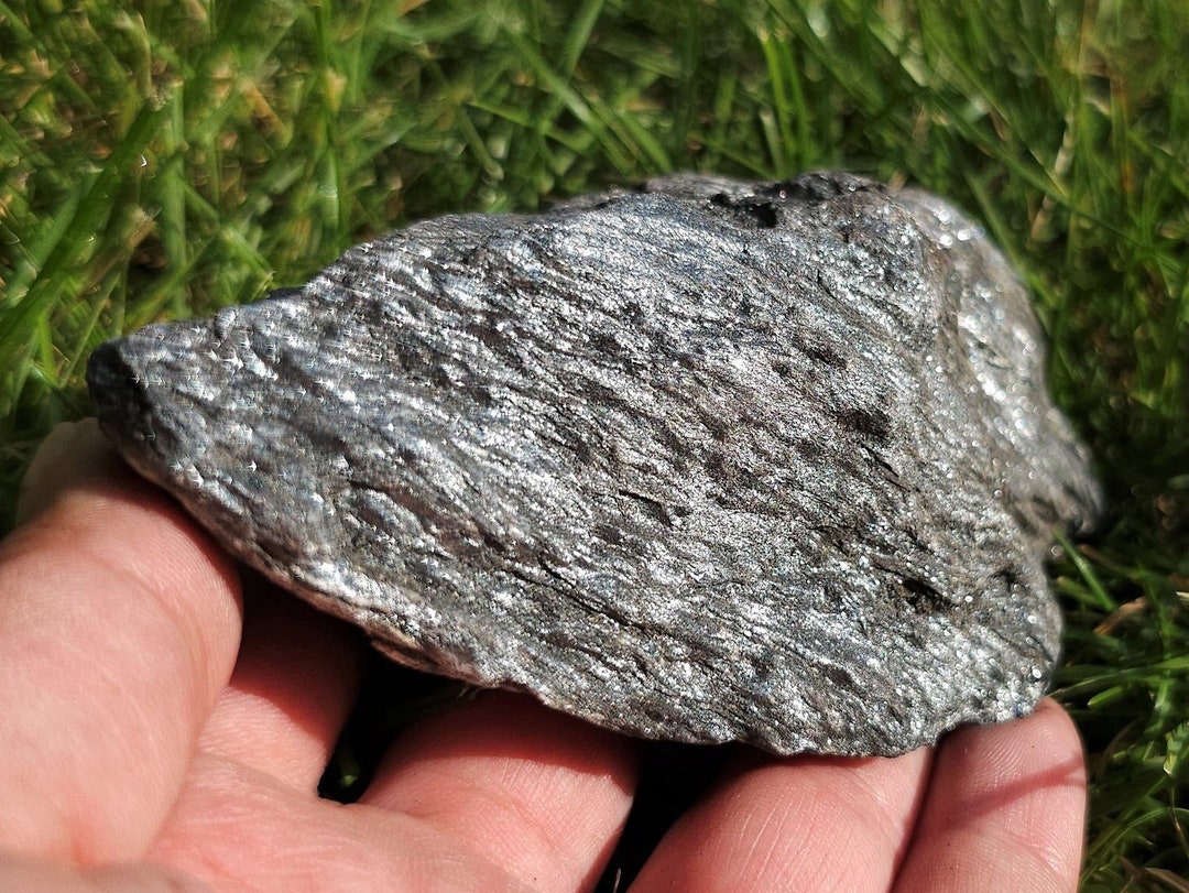 Specularite Micaceous Specular Hematite Rock W Wavy Shiny Layers