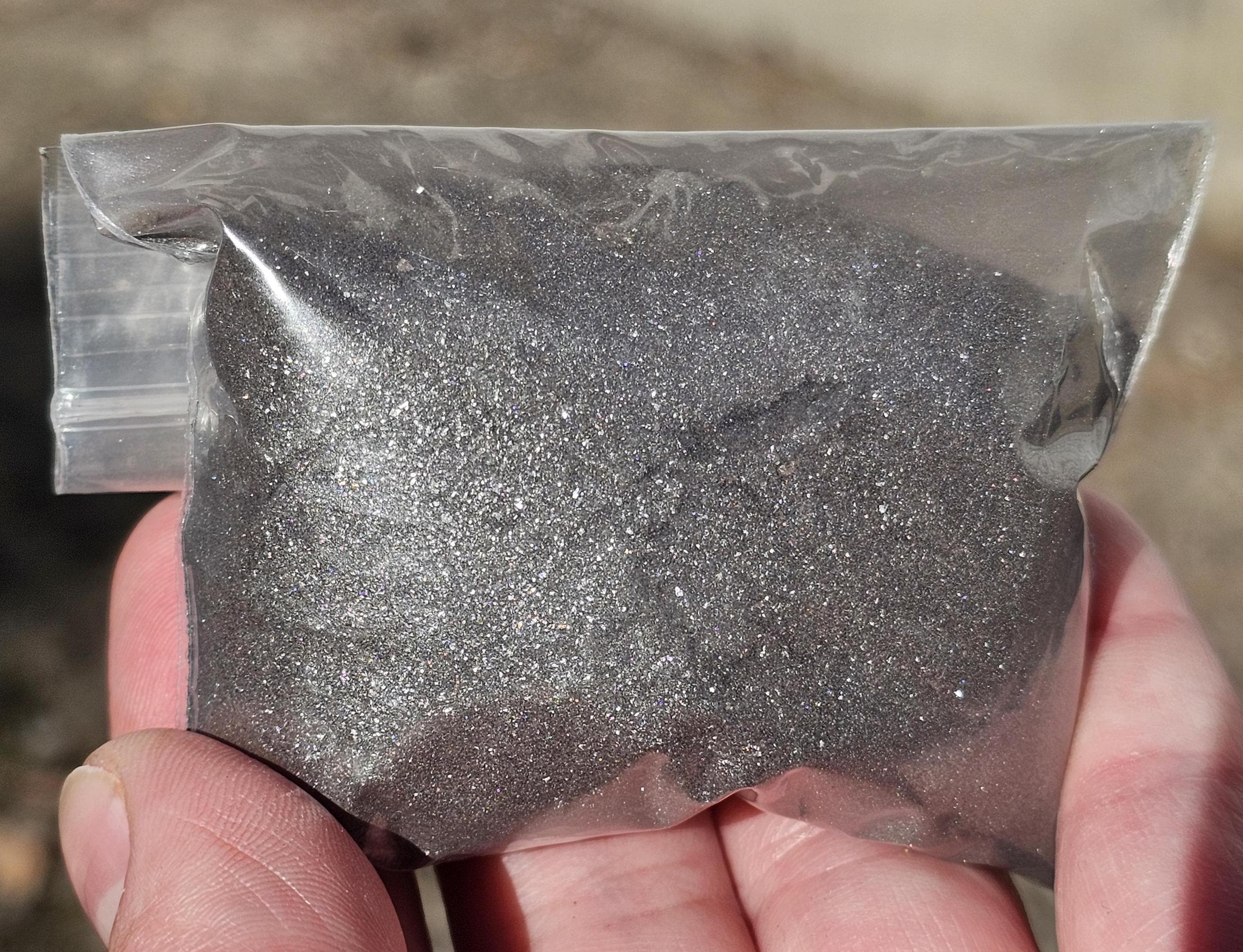 Specular Hematite Rock Dust, 2g, Micaceous Specularite W Magnetite 