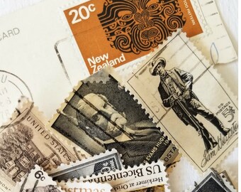 Assorted Used Vintage Postage Stamps / Neutral Postage Stamps / Canceled Stamps