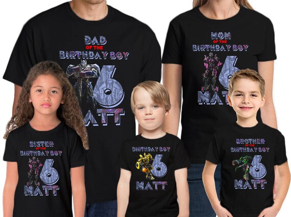 personalized transformers birthday shirt