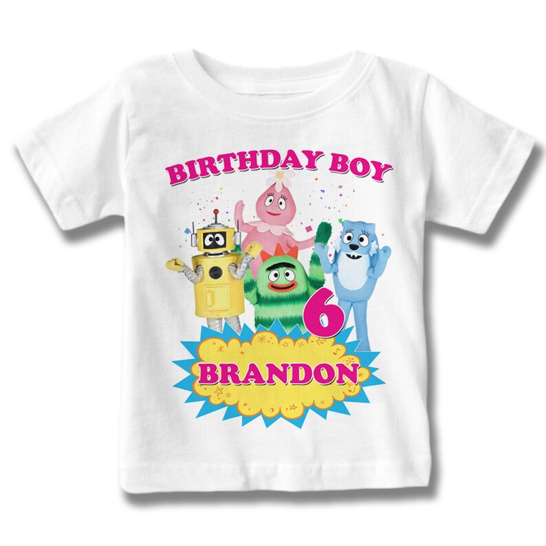 Yo Gabba Gabba Birthday Shirt Personalized Name and Age Yo | Etsy