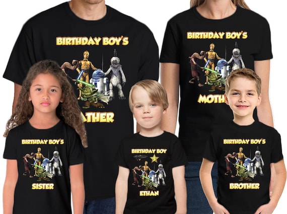 Star Wars Shirt Personalized Name and Age Birthday Shirt