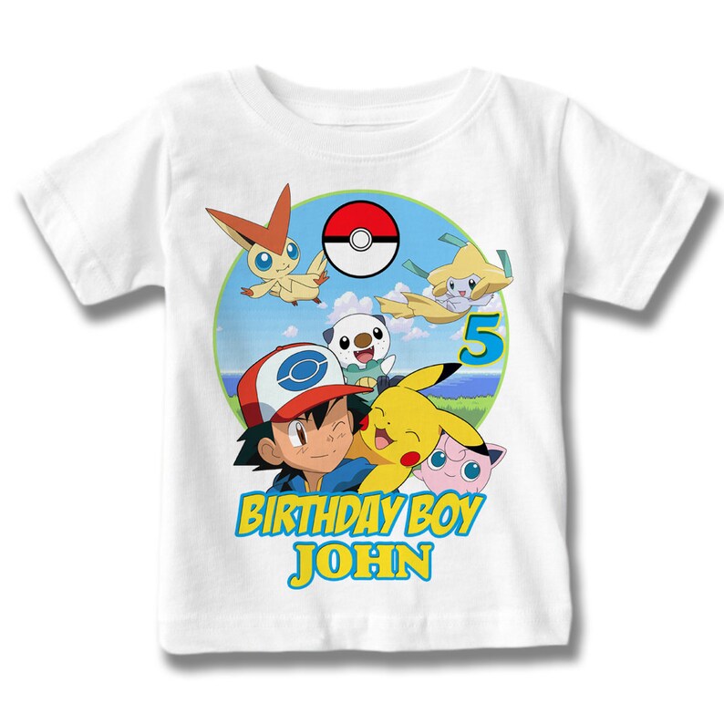 Pokemon Birthday Shirt Personalized Name and Age Custom | Etsy
