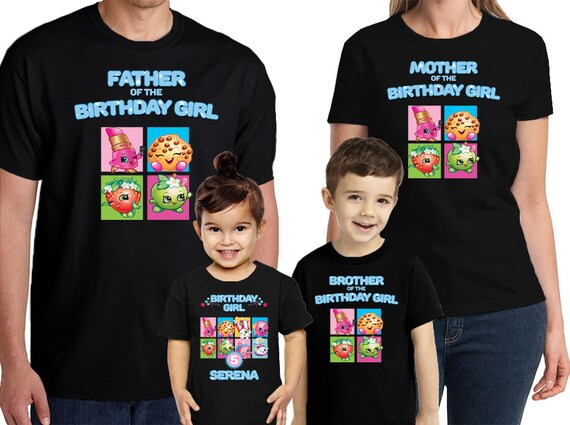 NEW CUSTOM PERSONALIZED SHOPKINS BIRTHDAY T SHIRT PARTY FAVOR ADD NAME