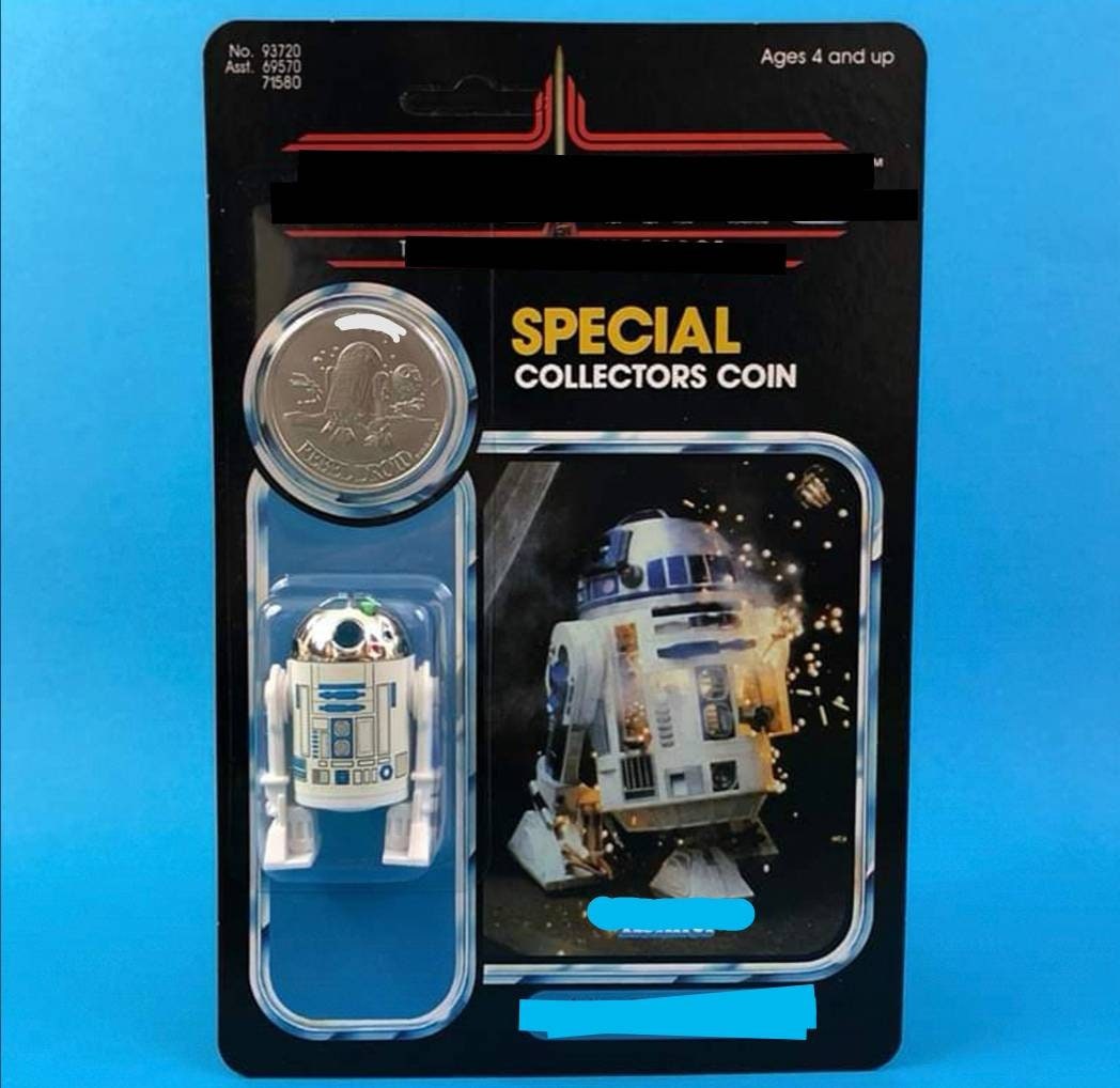 IN STOCK Vintage Style Custom Figure Pop up on Cardback with Coin