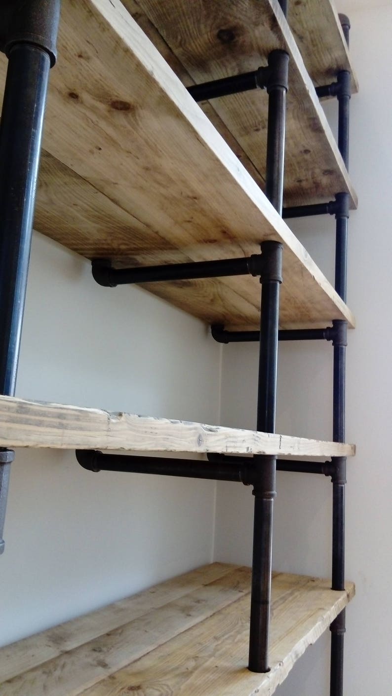 Scaffold Board and Gas Pipe Shelving Etsy