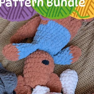 Hunnit Acre Lovey Collection Crochet Pattern Bundle | Winnie the Pooh | Eeyore | Piglet | Roo | Tigger | hundred acre wood set pattern