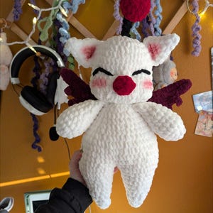 Large Moogle Amigurumi: Final Fantasy Plush
