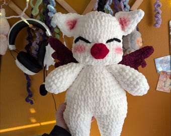 Gran Moogle Amigurumi: Peluche Final Fantasy