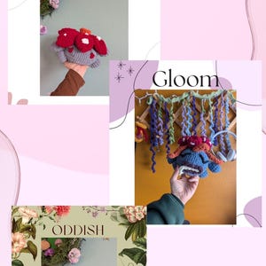 oddish evolution series bundle Crochet Pattern | Oddish, Gloom and Vileplume pocket monster pattern | crochet pattern only