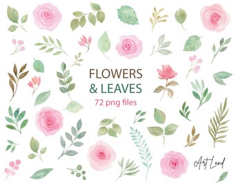Pink Rose Clipart Etsy