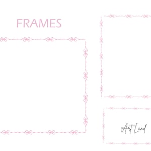 Watercolor Pink Clipart – 3 Hand-Painted Frames (PNG, Digital Download, Free Commercial Use)