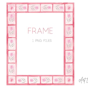 Watercolor Frame, Digital Clipart- Frame  Clipart, Clip art baby shower invitation , Hand painted Watercolour Clipart, Clip Art, PNG