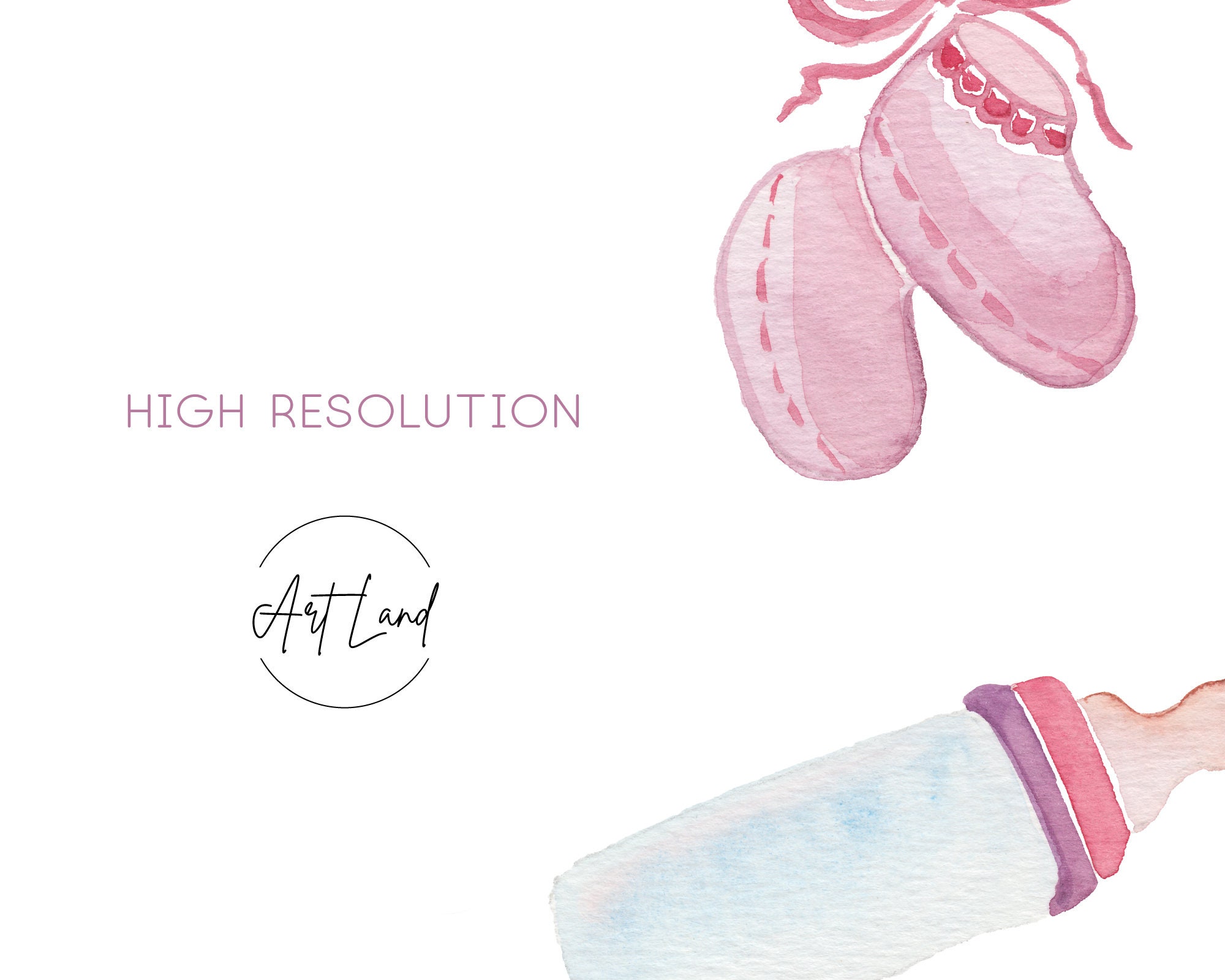 Watercolor Baby Girl Clipart Set – 12 Hand-painted Pngs With Carriage ...