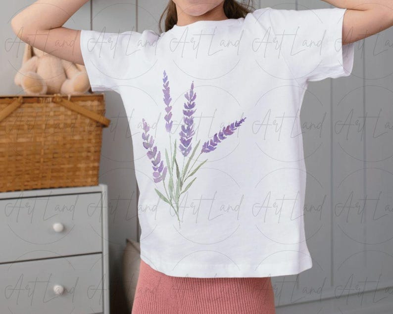 Akvarell lavendel clipart – 14 handmålade lavendel-PNG:er för DIY-pyssel, Provence-dekor, bröllopsinbjudningar, gratis kommersiellt bruk bild 4