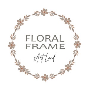 Floral Wreath Clip Art, Floral Frame, Wreath Clipart, Flowers Wreath, Hand painted Watercolour Clipart, Watercolor Clipart Frame, PNG