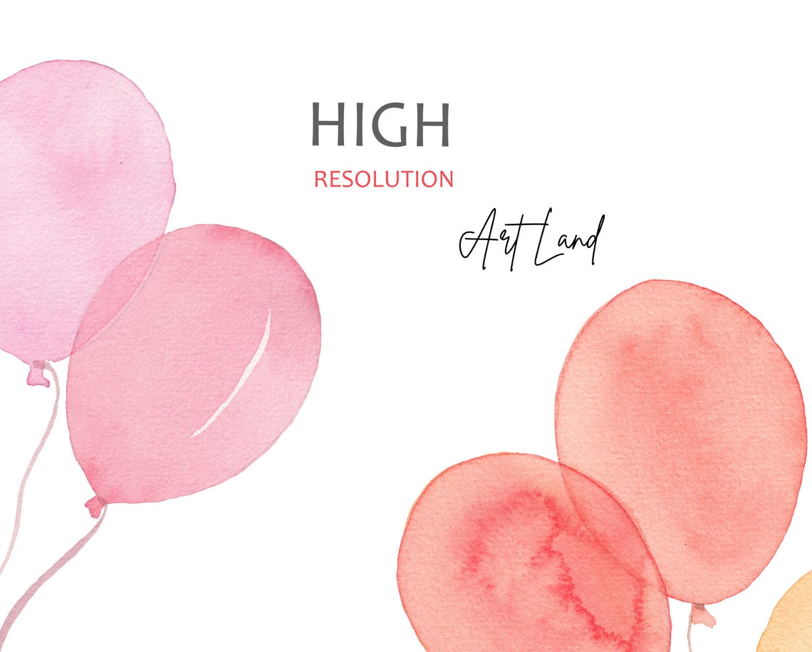 Watercolor Pastel Balloons Clipart Hand Painted Watercolour | Etsy ...