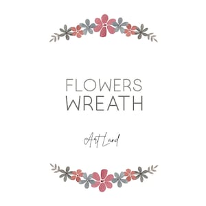 Watercolor Floral Wreath Clipart – 1 Hand-Painted Flower Frame PNG for DIY Crafts, Cards, Invitations, Free Commercial Use