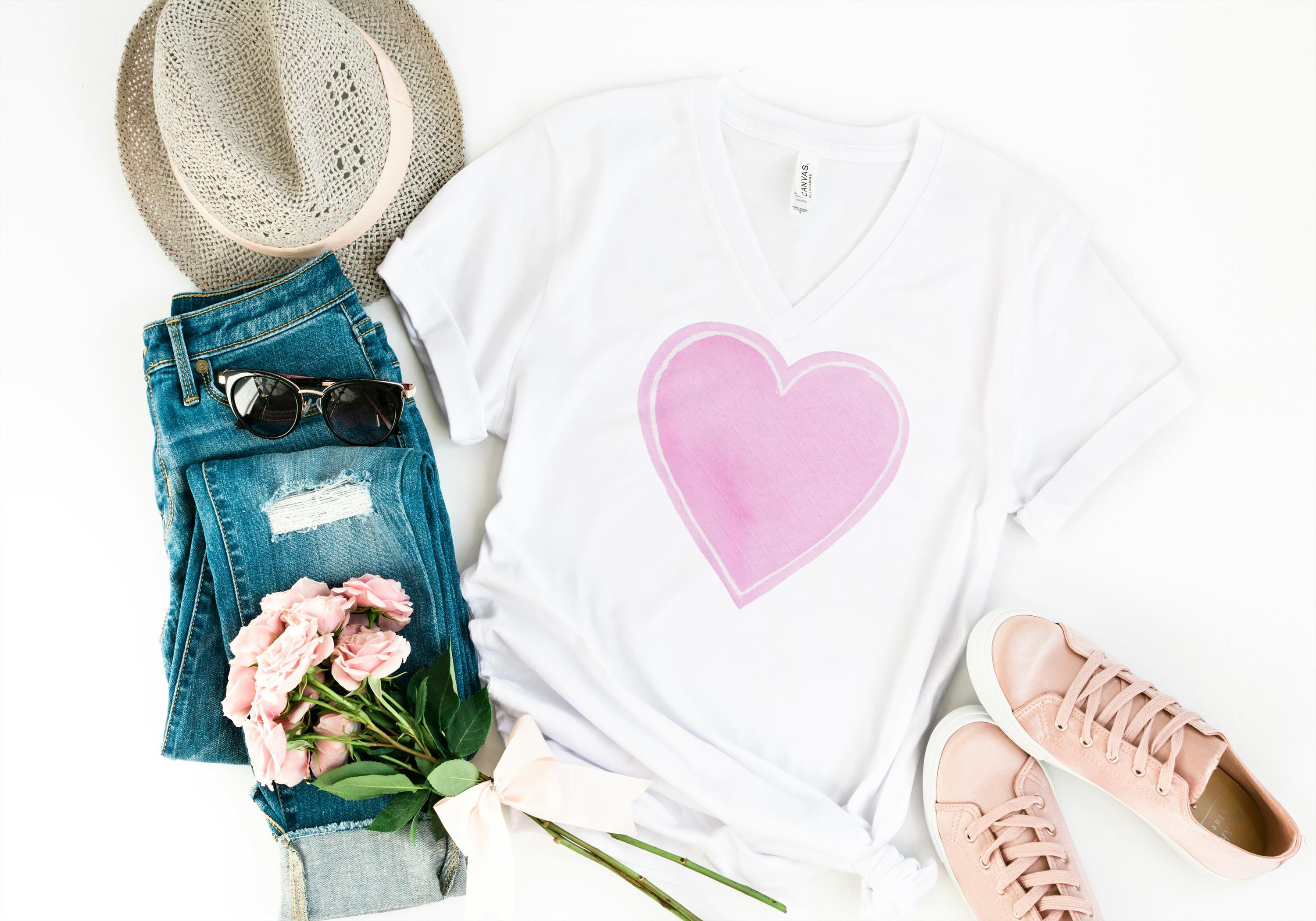 Watercolor Pink Hearts Clipart: 6 Hand-painted Love Hearts (PNG ...