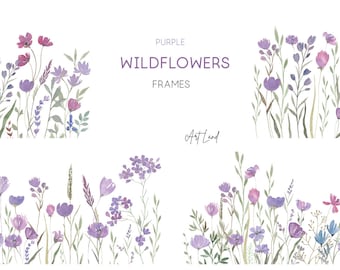 Watercolor Lavender Clipart, Lavender flower Watercolour Clip Art Digital Download, Free Commercial Use, PNG