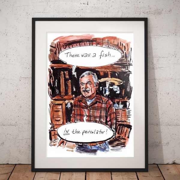 Twin Peaks Art Print - Fish in the Percolator