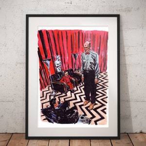 Twin Peaks Kunstdruck - Die schwarze Hütte - der Warteraum