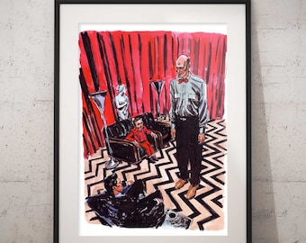 Twin Peaks Art Print - The Black Lodge - the Waiting Room