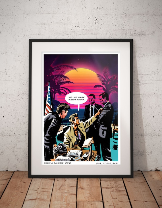 Twin Peaks Art Print - We Live Inside a Neon Dream - Etsy